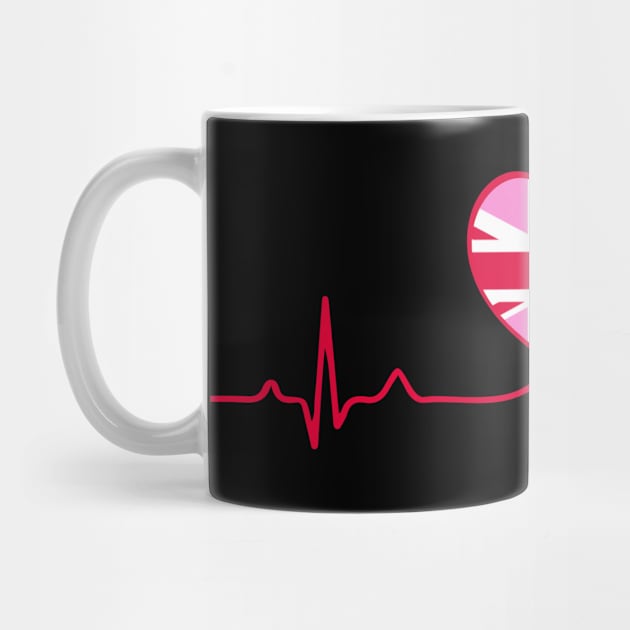 Pink Union Jack Heartbeat by Fusti